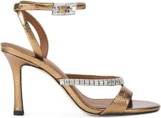 Kurt Geiger Crystal Ankle Strap Sandal in Rust/Copper at Nordstrom, Size 8.5Us