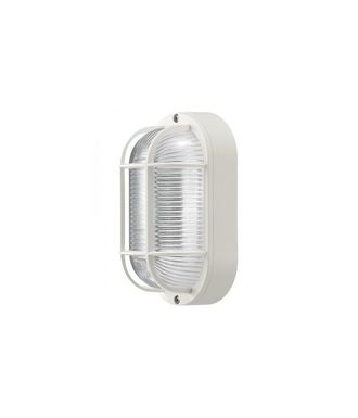 Trade Shop Trade Shop - Plaf&oacute;n Oval Rejilla Carey Blanco Campana Cristal E27 Casquillo