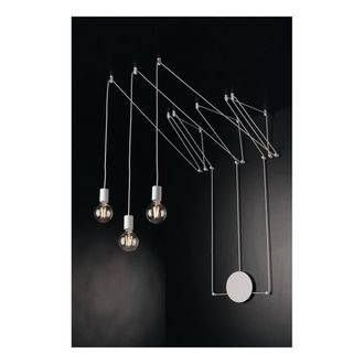 Netlighting HABITAT 3 Light Pendant Ceiling Light White 500cm