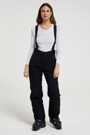 Mountain Warehouse Chalet Womens Extreme Waterproof Ski Pant Breathable Winter Snowboard Trouser Black