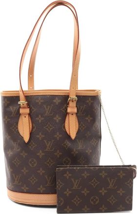 Louis Vuitton Borsa a mano PM con monogramma 2002 - Marrone