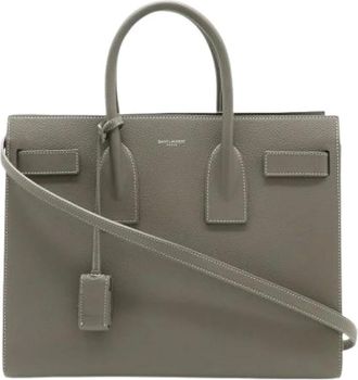 Saint Laurent Pre-owned Handbags, female, Gray, Size: ONE SIZE Pre-owned Vintage Handbag