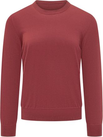 Brunello Cucinelli Red Crew Neck Sweaters
