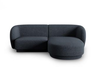 CXL by Christian Lacroix Sof&aacute; esquinero modular derecho 3 plazas de tejido chenilla azul mezcla