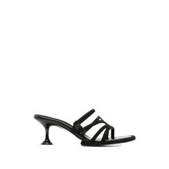 Sergio Rossi Heeled Mules, female, Black, Size: 10 US Multi-Strap Heeled Mule