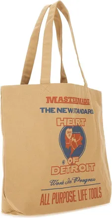 Carhartt Work in Progress Graphic Canvas Tote Bag - Beige