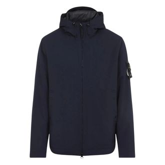 Stone Island Jassen, Heren, Blauw, S, Leer, Soft Shell-R Jacket