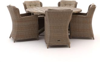 Intenso Furniture Intenso Milano/ROUGH-Y ø 150cm dining tuinset 6-delig