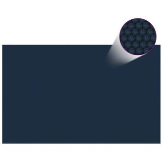 vidaXL Cubierta Solar De Piscina De Pe Flotante Negro Y Azul 800x500cm Vidaxl