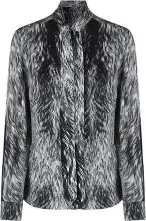 Dolce & Gabbana Dierenprint zijden Charmeuse shirt - Dames - Overhemden - Veelkleurig - XS - Overhemden