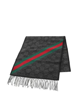 Gucci 1920s gg-pattern scarf - Grey