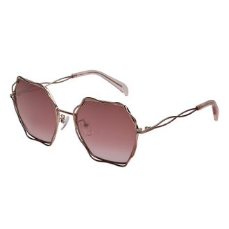 Tous STO445 WoMens Geometric Sunglasses - Pink Metal - One Size
