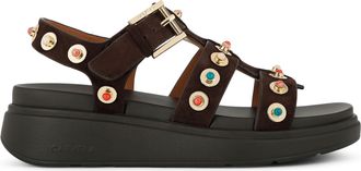 Carvela Womens Suede Amalfi Flatform Sandals - Brown - Size UK 8