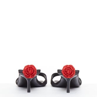 Magda Butrym Floral Satin Mule Heels