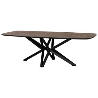 Wanderlust Deco Mesa de comedor danesa de madera/dm color nogal oscuro 240x100x77