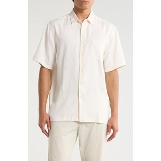 Kahala Apana Classic Fit Jacquard Sport Shirt in Off White at Nordstrom, Size Xx-Large