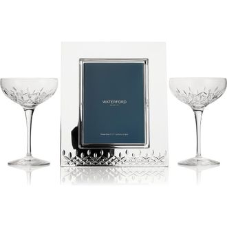 Waterford Lismore Essence Crystal Picture Frame & Coup&eacute;s Set at Nordstrom