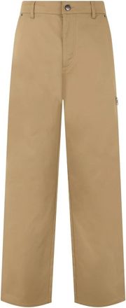 Moncler Rechte Katoenen Broek - Heren - Straight fit broeken - Beige - M - Katoen - Broeken