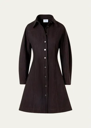 Akris Panel Winter Denim Shirtdress