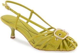 Kenneth Cole Glenda Slingback Sandal in Chartreuse Patent at Nordstrom, Size 7