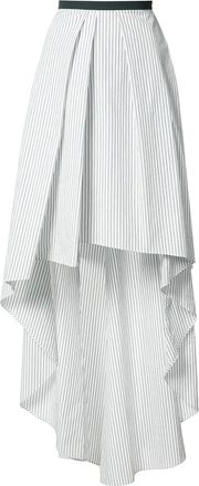 Brunello Cucinelli striped asymmetric skirt - White