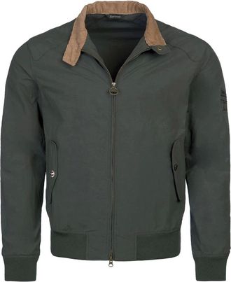 Barbour Jassen, Heren, Groen, XL, Katoen, Rectifier Jacket met Steve Mc Queen Patch