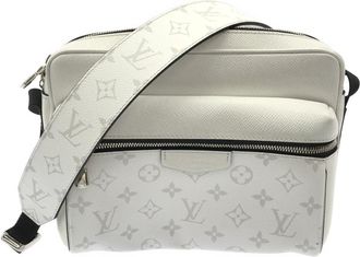 Louis Vuitton Gray Coated Canvas Leather Shoulder Bag (Pre-Owned)