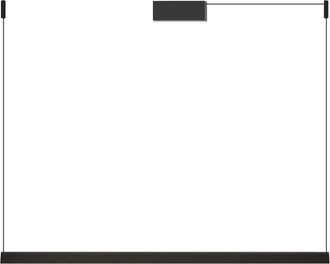 Rossini Illuminazione Daisho Pro - Sospensione Orizzontale Led 42w 3000k Cri90 156,5 X 4,2 X 160 Cm, Finitura Nera, Ip20, Design Minimale Antiriflesso Ugr19 - Rossini