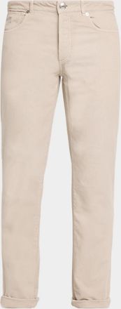 Brunello Cucinelli Men & apos;s Micro-Corduroy Straight Leg Five-Pocket Pants
