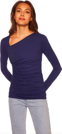 Susana Monaco Thunder Asymmetrical Top In Blue