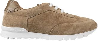 Kiton Su&egrave;de en Krokodillenleren Sneakers - Heren - Sneakers - Beige - 42 1/2 EU - Su&egrave;de - Schoenen
