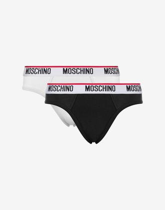 Moschino Logo Band set of 2 stretch briefs - Black