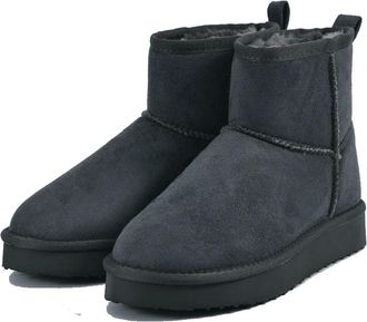 Generic NYSBH Pallene Winter Plush Lining Womens Ankle Boots Thick Bottom Leisure Snow Boots Fluffy Warm Comfy Outdoor Cotton Boots For Women