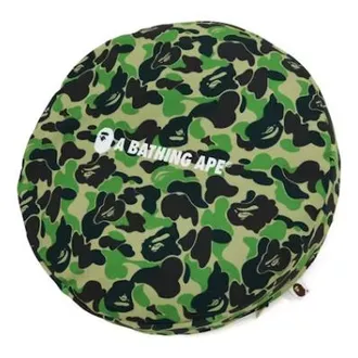 A Bathing Ape BAPE ABC Camo A Bathing Ape Circle Fluffy Beads Cushion Green 1H20-182-070-GRN