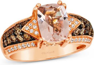 Le Vian Ladies Peach Morganite Rings set in 14K Strawberry Gold