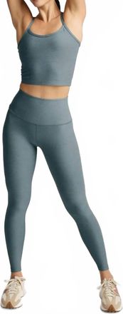 Beyond Yoga Caught In The Midi High Waisted Legging In Storm Heather