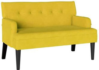 vidaXL Banco Chesterfield Amarillo 112 X 65,5 X 75 Cm Terciopelo Vidaxl