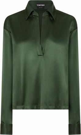 Tom Ford Silk Satin Stretch Shirt
