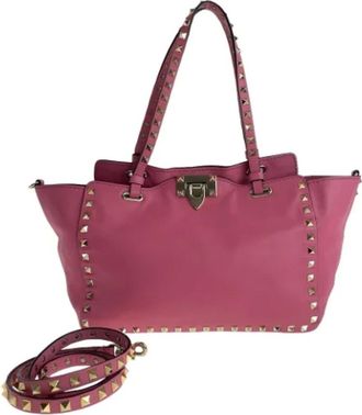 Valentino Pre-owned Tote Bags, female, Pink, Size: ONE SIZE Pre-owned Leather shoulder-bags