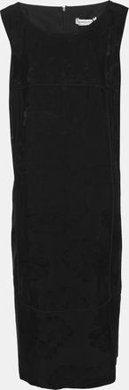 Marina Rinaldi Black Brocade Nylon Sleeveless Midi Dress