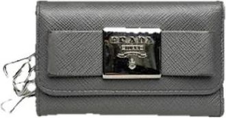 Prada Pre-owned Vintage Sleutelhanger - Dames - Vintage Accessoires - Grijs - ONE Size - Leer - Vintage