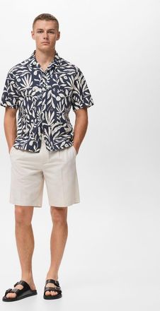 Mango Camicia stampata relaxed-fit indaco - Uomo - XS - MANGO MAN