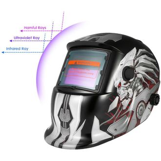 OEM M&aacute;scara De Soldadura Autom&aacute;tica, Casco De Soldadura Solar Con Oscurecimiento Autom&aacute;tico Y Amplio Campo De Visi&oacute;n, Casco De Soldadura Tig Mag Din 9-13