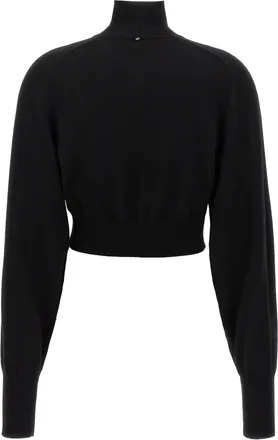 Sportmax Womens Black Virgin Wool Cardigan Clothing