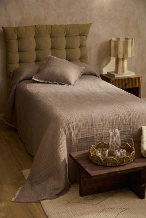 Calma House Colcha color piedra 180x260 para Cama de 90