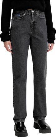 Karl Lagerfeld High-rise Straight Jeans - Dames - Regular Fit Jeans - Grijs - W26 L30 - Katoen - Jeans