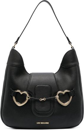 Love Moschino heart-bit shoulder bag - women - Polyurethane - OS - Black