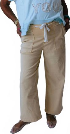 Flying Monkey Sunlit Drawstring Pants In Yellow