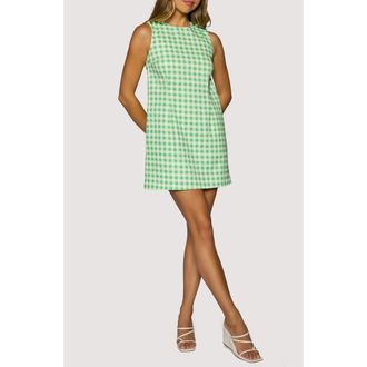 Lost + Wander Willow Breeze Gingham Minidress in Green at Nordstrom, Size X-Small