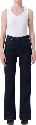 A Gold E Leena Flare Leg High Rise Jeans In Rinse